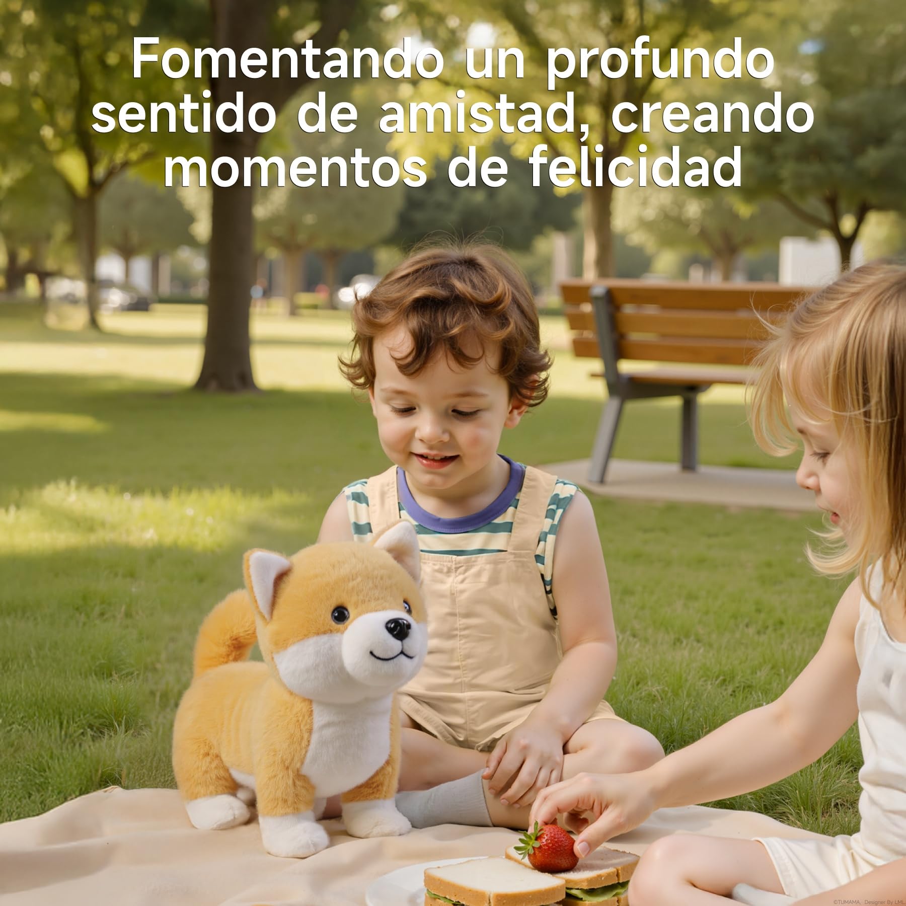 Chien en Peluche Interactif Qui Aboie et Chante, Jouet Électronique Réaliste pour Enfants