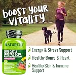 NATURELO One Daily Multivitamin for Women w/Vitamin B12, 60 Ct, Energy Support, Whole Food Daily Women Multivitamin Supplement, Nourish Hair/Skin/Nail, Non-GMO, No Soy, Gluten Free, 2 Month Supply