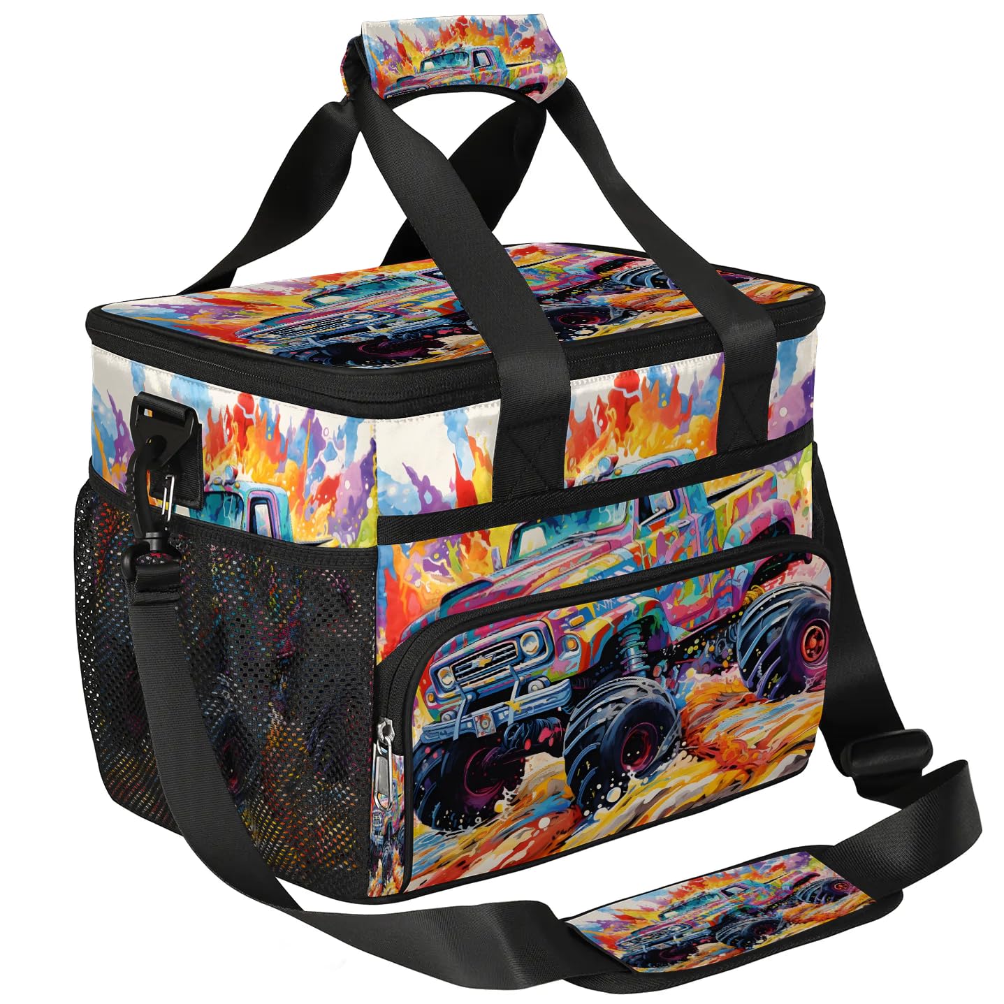 Lunch Box for Men Heavy Duty Insulated Lunch Bag for Women Rainbow Cool Car Lunchbox for Adults Lunch