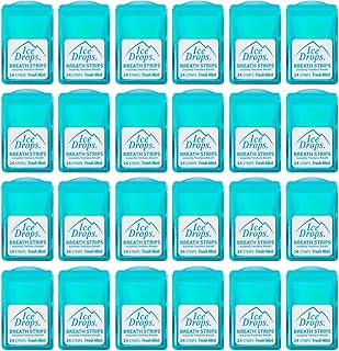 Ice Drops® | 24 Individual Packs of Sugar-Free Breath Strips for Instant Fresh Breath | Each Pack has 24 Fresh Mint Flavored Strips (576 Total Strips)