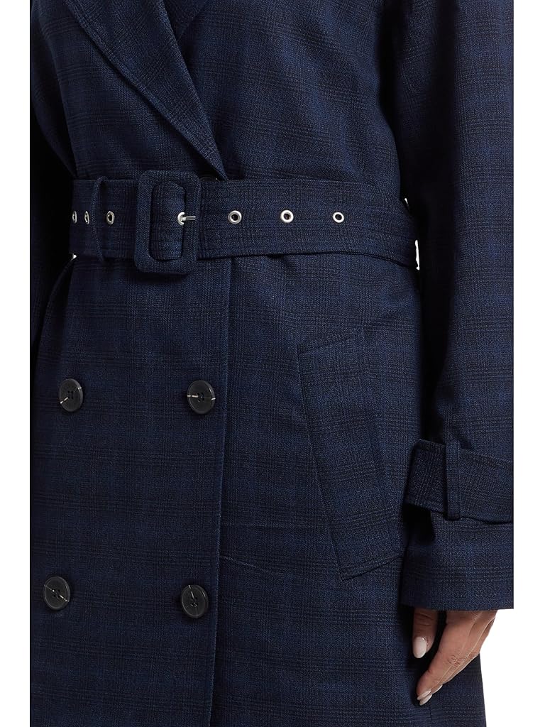 Black Avec Les Filles Blanket Stitch Coat
