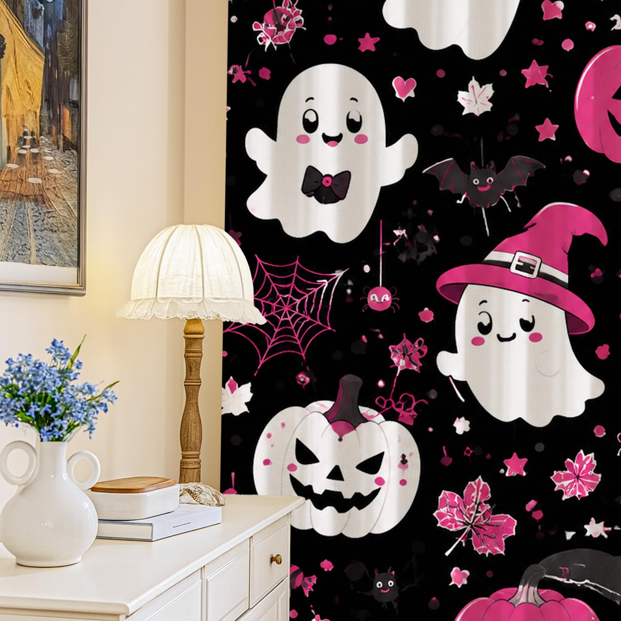 Rideaux occultants fantaisistes citrouille pour chambre de bébé