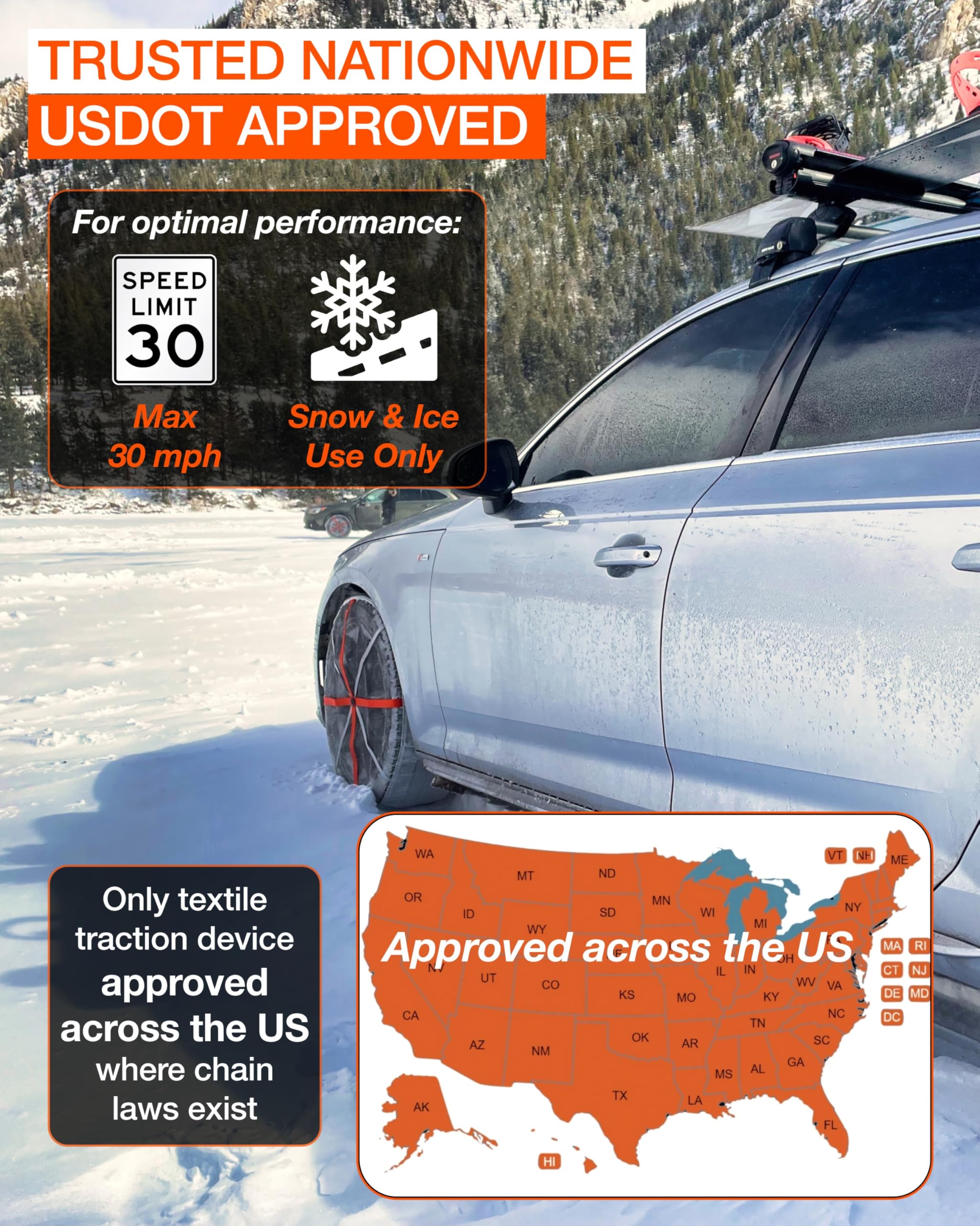 Amazon.com: AutoSock for Passenger Vehicles HP600, Snow