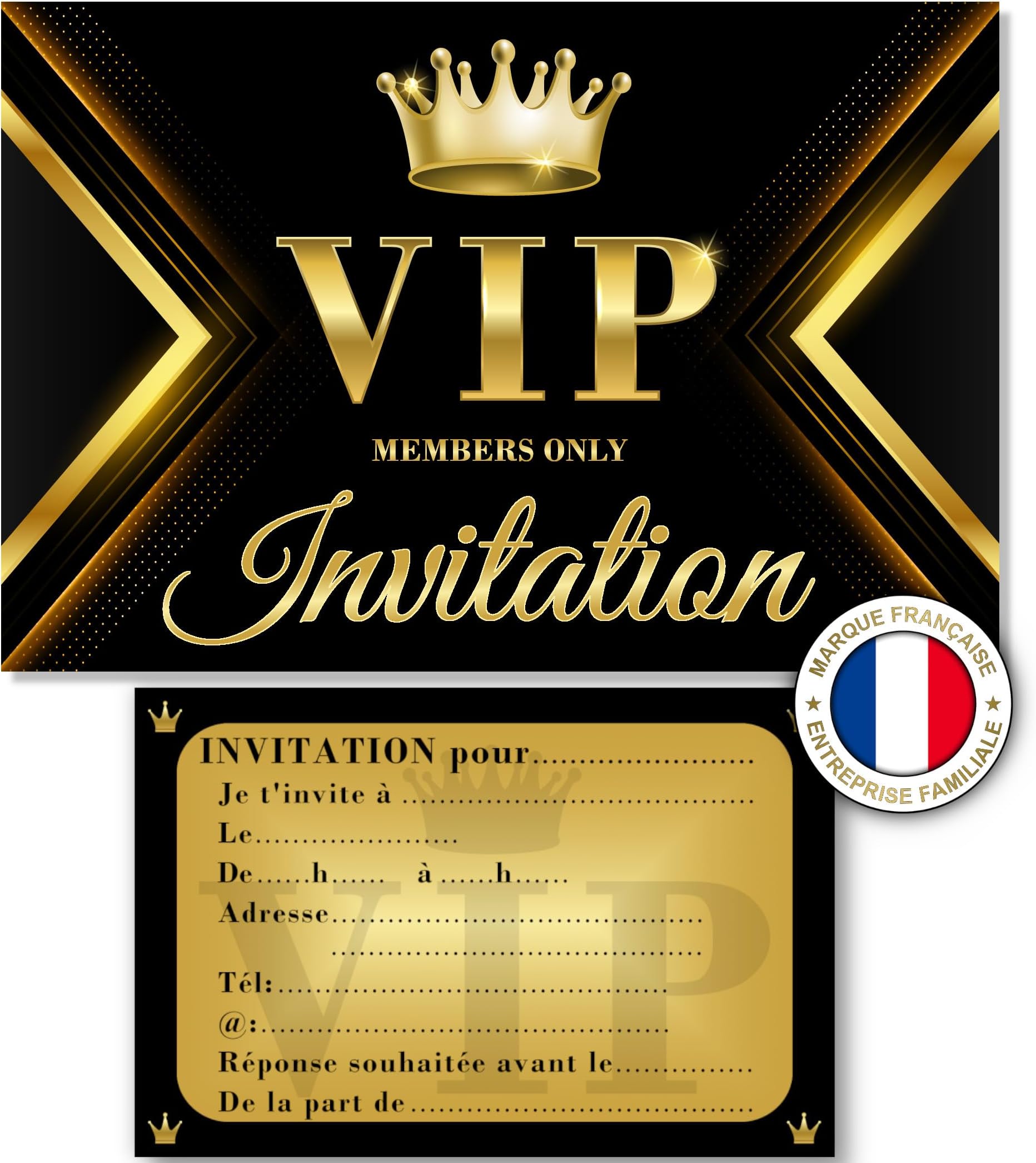 30 Cartes d'invitation en français (sans enveloppe) pour un ...