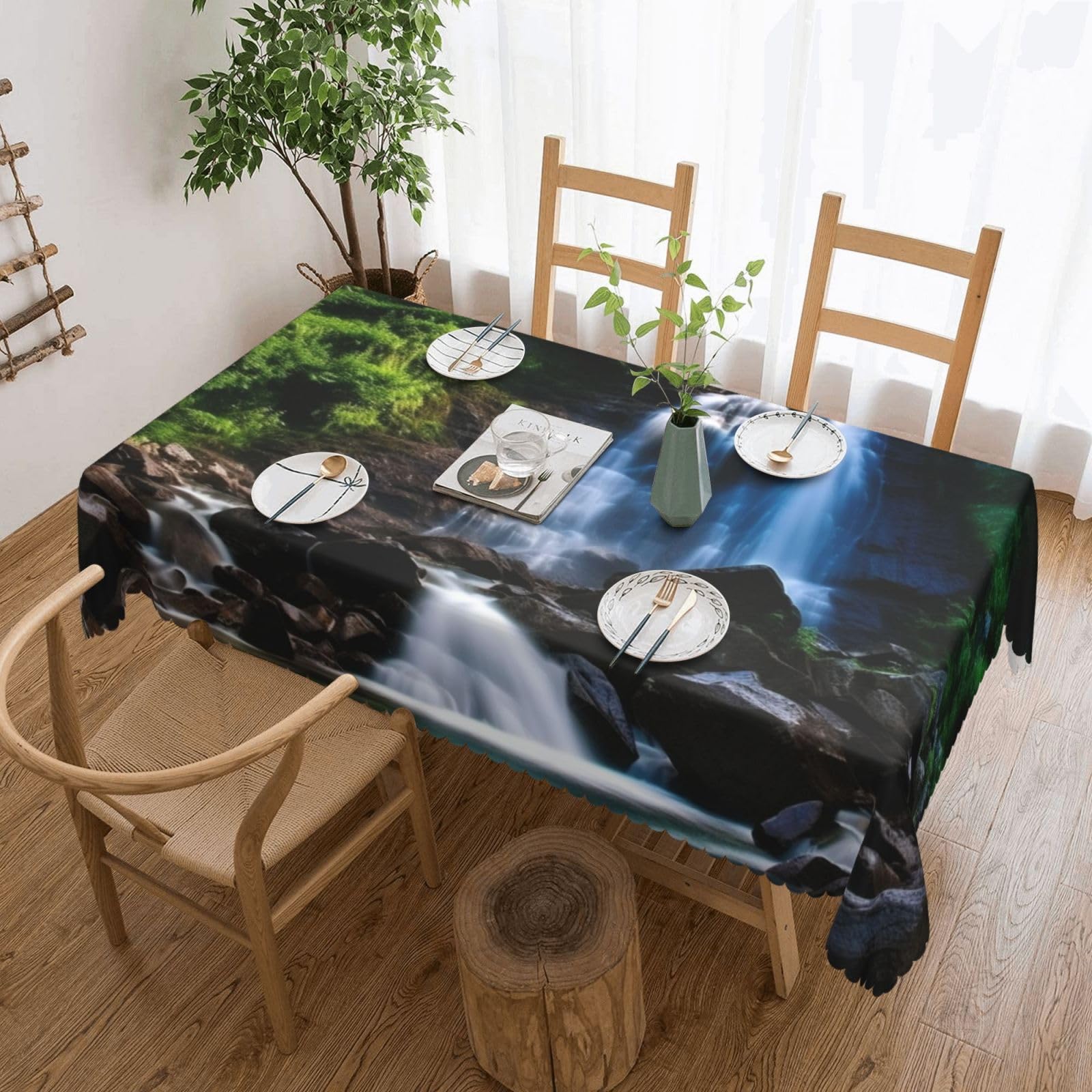 Nappe rectangulaire imperméable et anti-rayures pour buffet