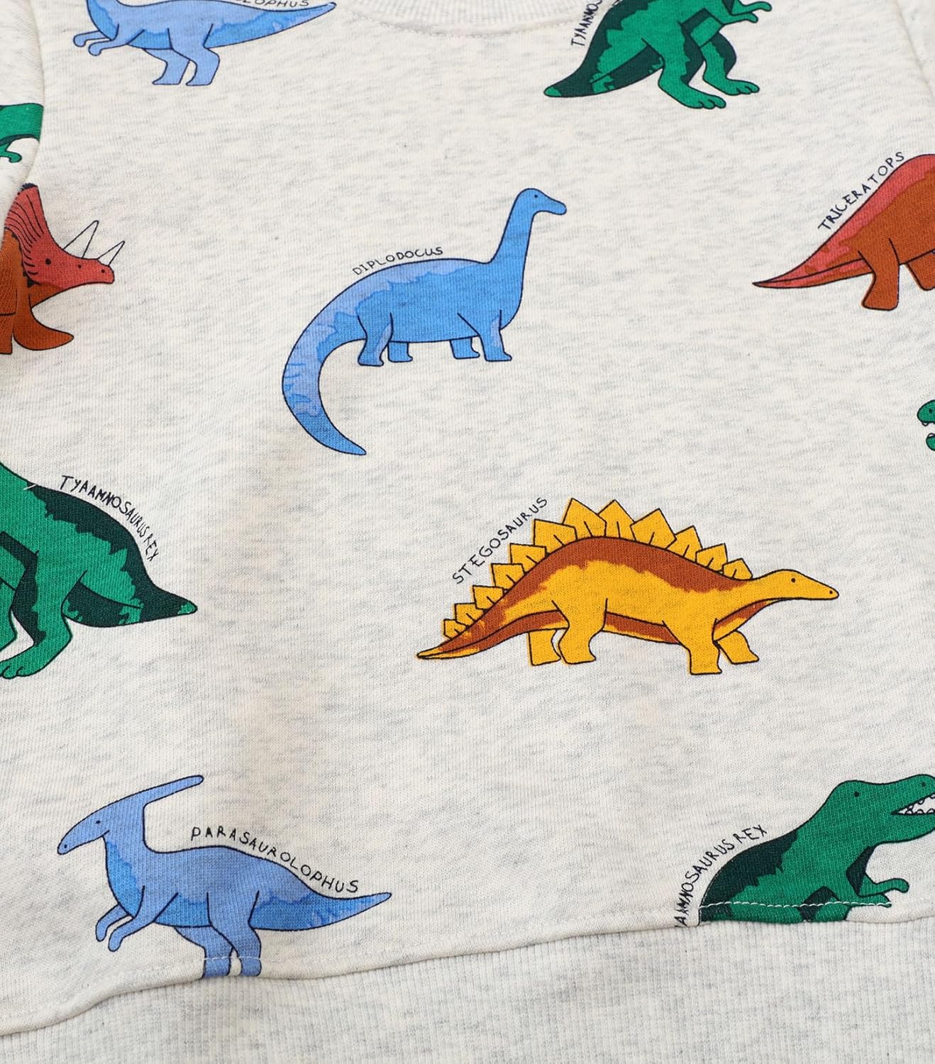 LOKTARC 2 Pack Toddler Boys Sweatshirts Patterned Long Sleeve Pullover Crewneck Tops Shirts - Image 4