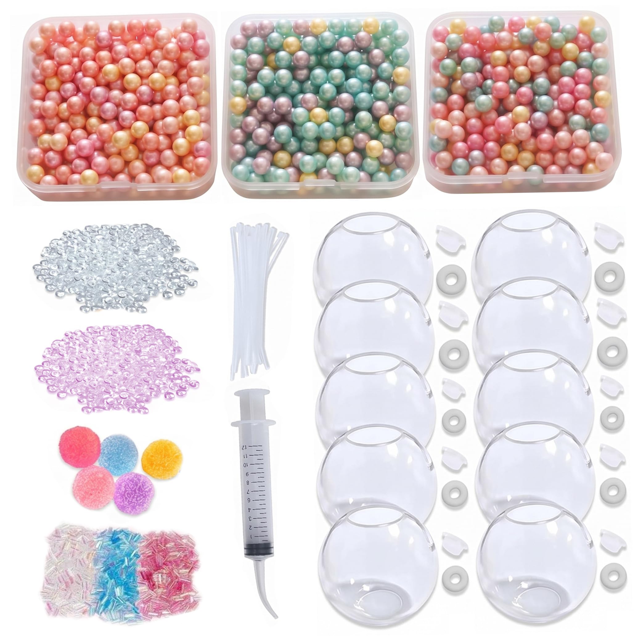 Imooreshine DIY Stress Ball Making Kit, 10 PCS Stress Ball Skin Set with Air Pump & Expander Tool for Pressure Squeeze Balls for Adult Kids