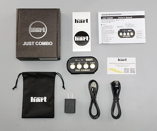 Maker hart Just Combo - Mini mezclador de audio de 3 canales con estéreo/Bluetooth/micrófono con entrada de alimentación de micrófono, 2 salidas y