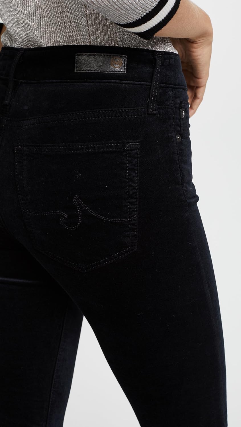 AG Adriano Goldschmied Women's Farrah Velvet Skinny - Image 6