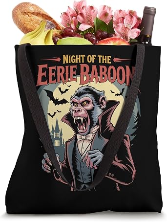 Baboon Monkey Vampire Primate Halloween Tote Bag