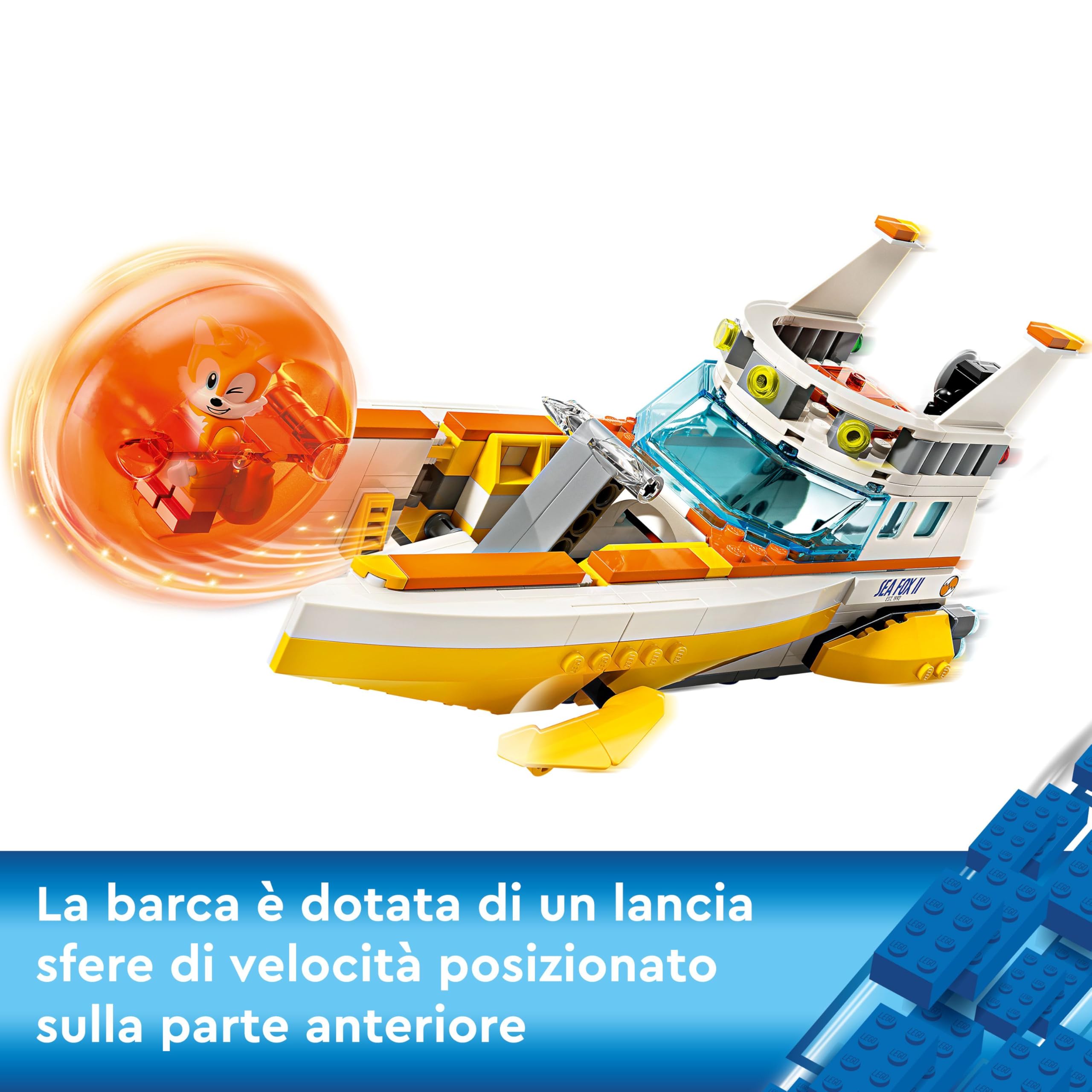 LEGO Sonic the Hedgehog L’Aeroscafo delle Avventure di Tails, Barca Giocattolo con 4 Personaggi del Videogioco, Giochi Interattivi da Collezione per Bambini e Bambine da 8 Anni, Regalo da Gamer 76997