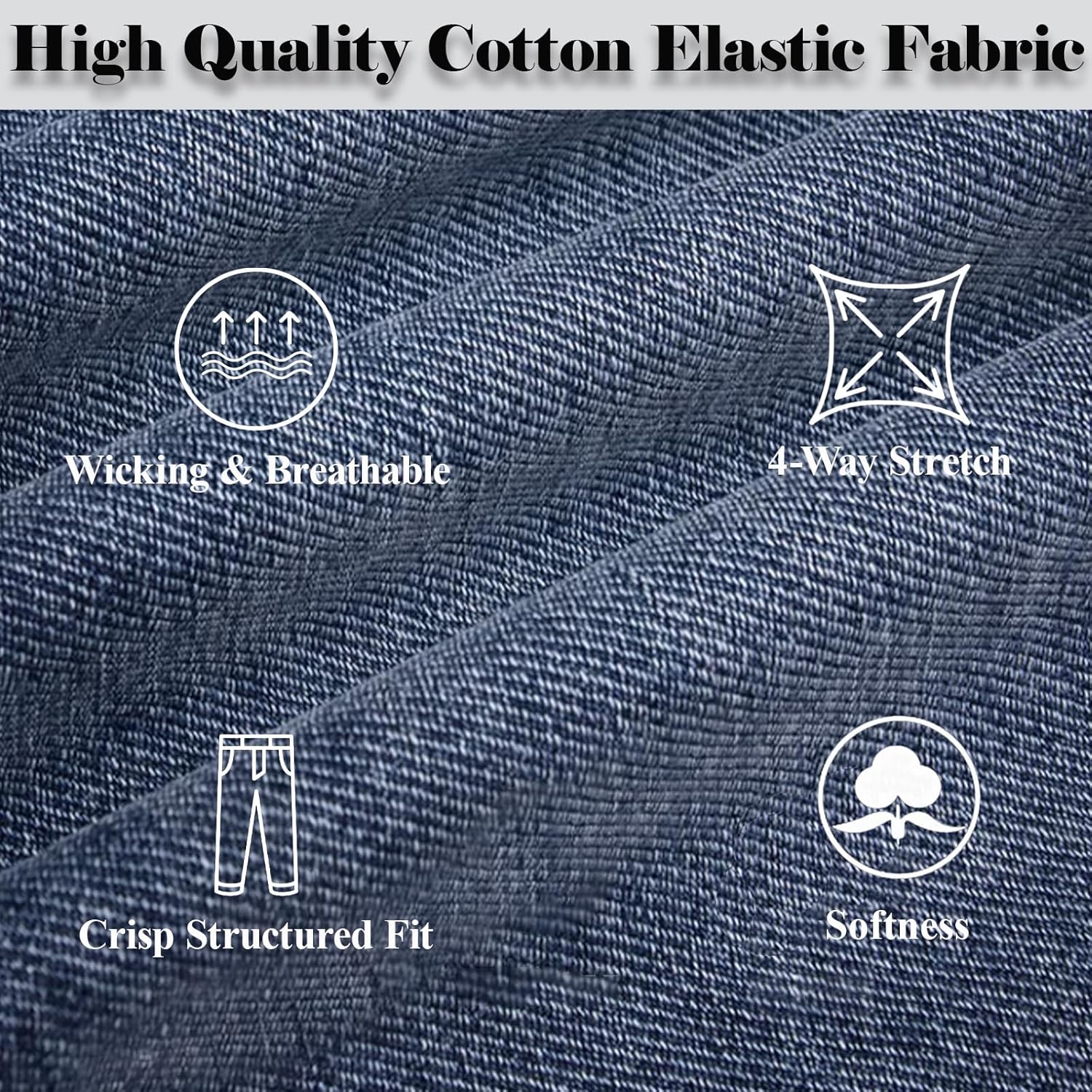 Men's Embroidered Relaxed Fit Jeans with Comfort Flex Waist Stretch Denim Casual Jeans Unique Design Classic Fit for Men - Image 4