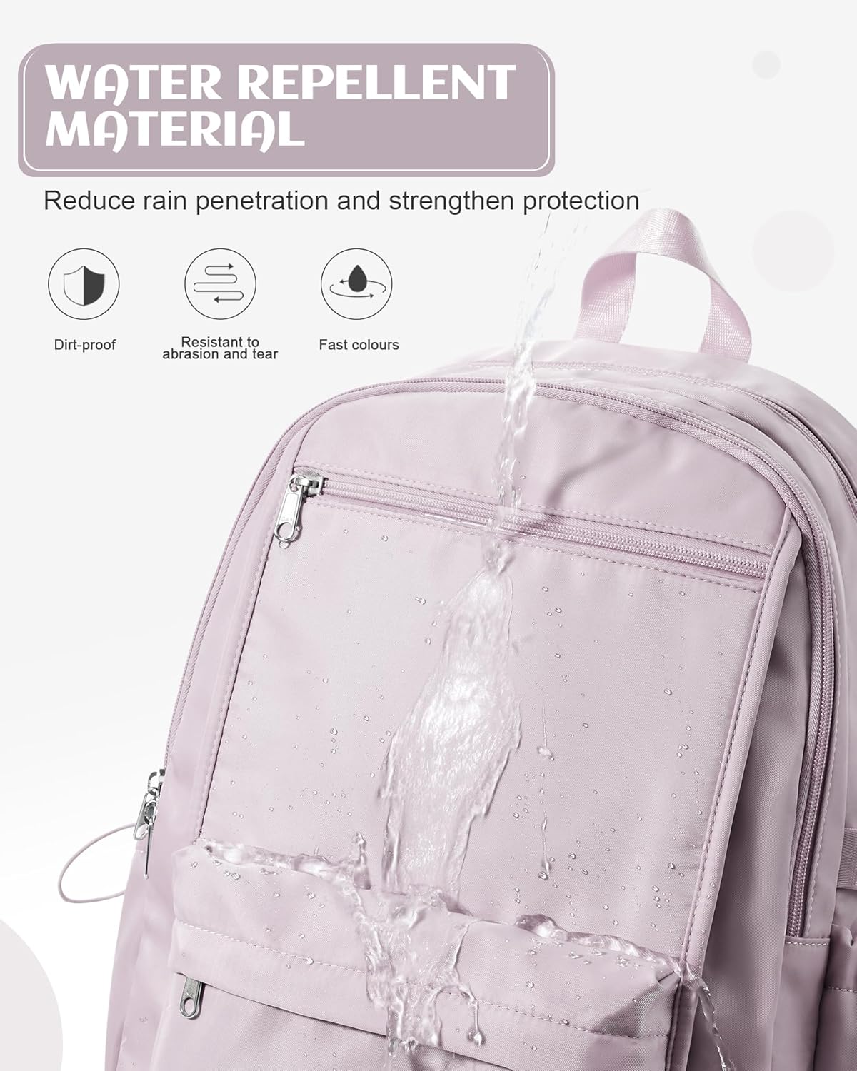 School Backpack for Teen Girls Lightweight College Backpack Women Travel Backpacks Waterproof High School Bookbag for Men Classic Casual Daypacks(Purple)