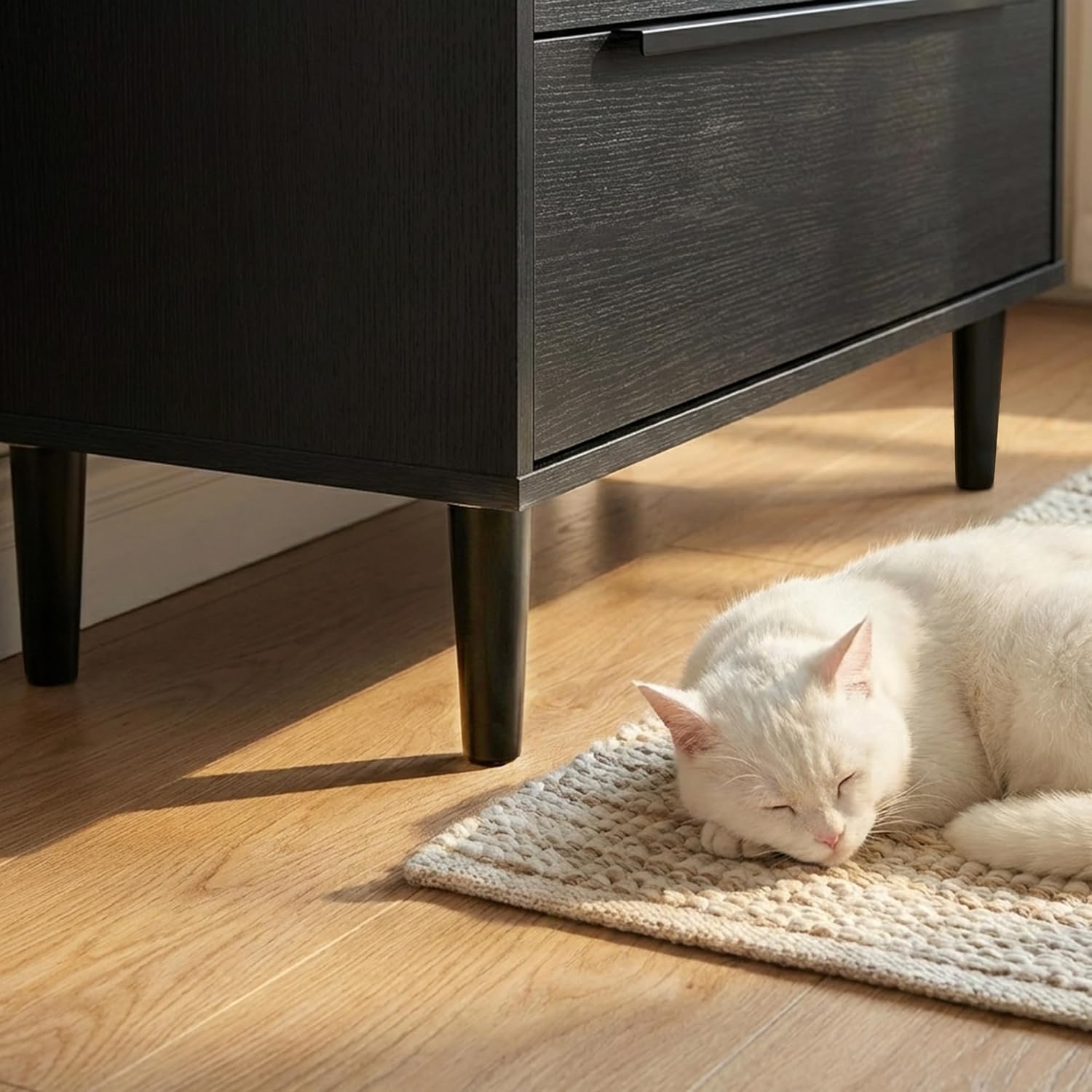 31" Wide 5-Drawer Dresser, Black Chest of Drawers for Bedroom, Simply Modern Tall Storage Organizer for Closet, Hallway, Small Apartment