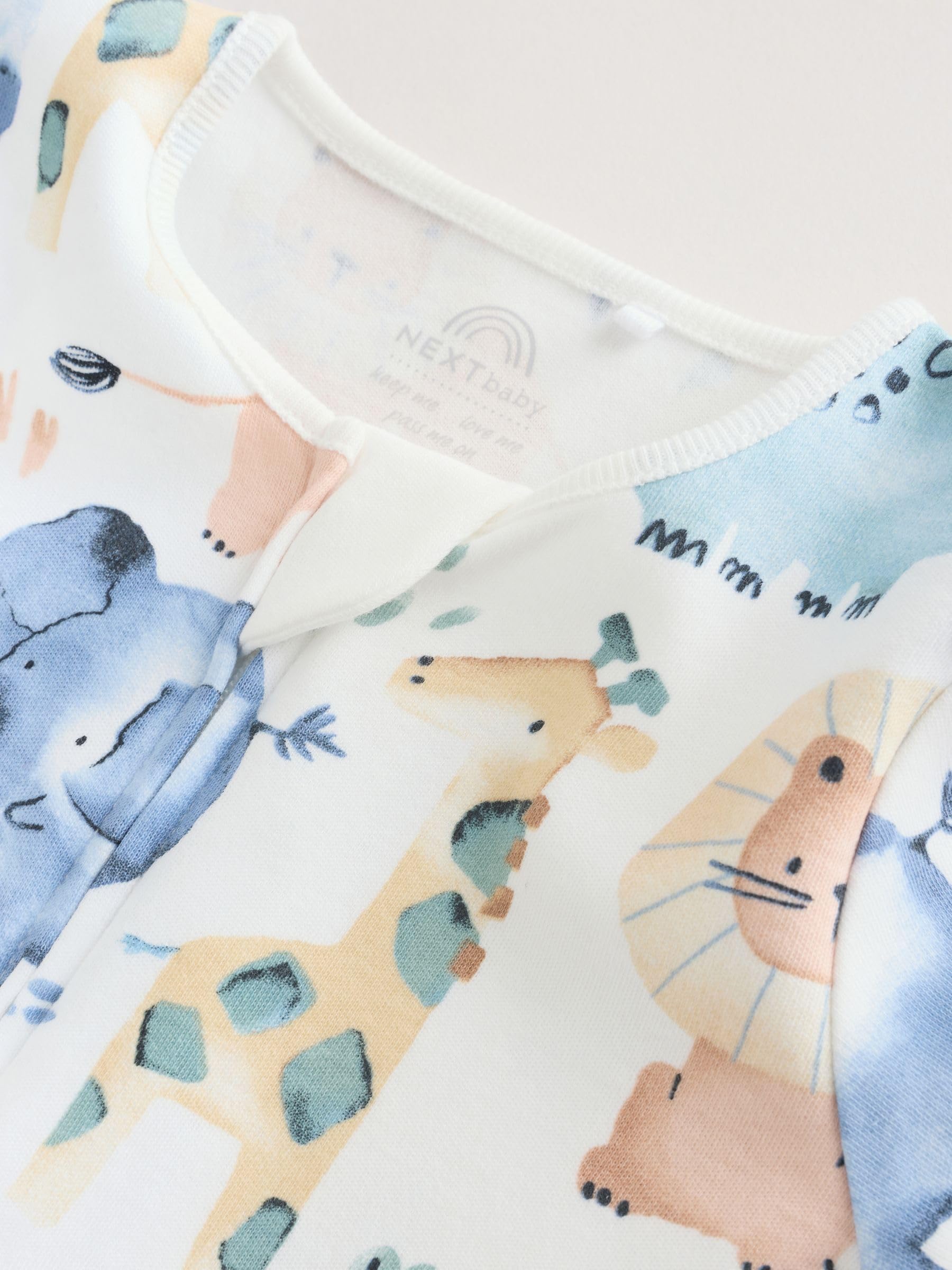 NEXT Bambini Confezione da 3 Tutine Bebè con Zip bidirezionale