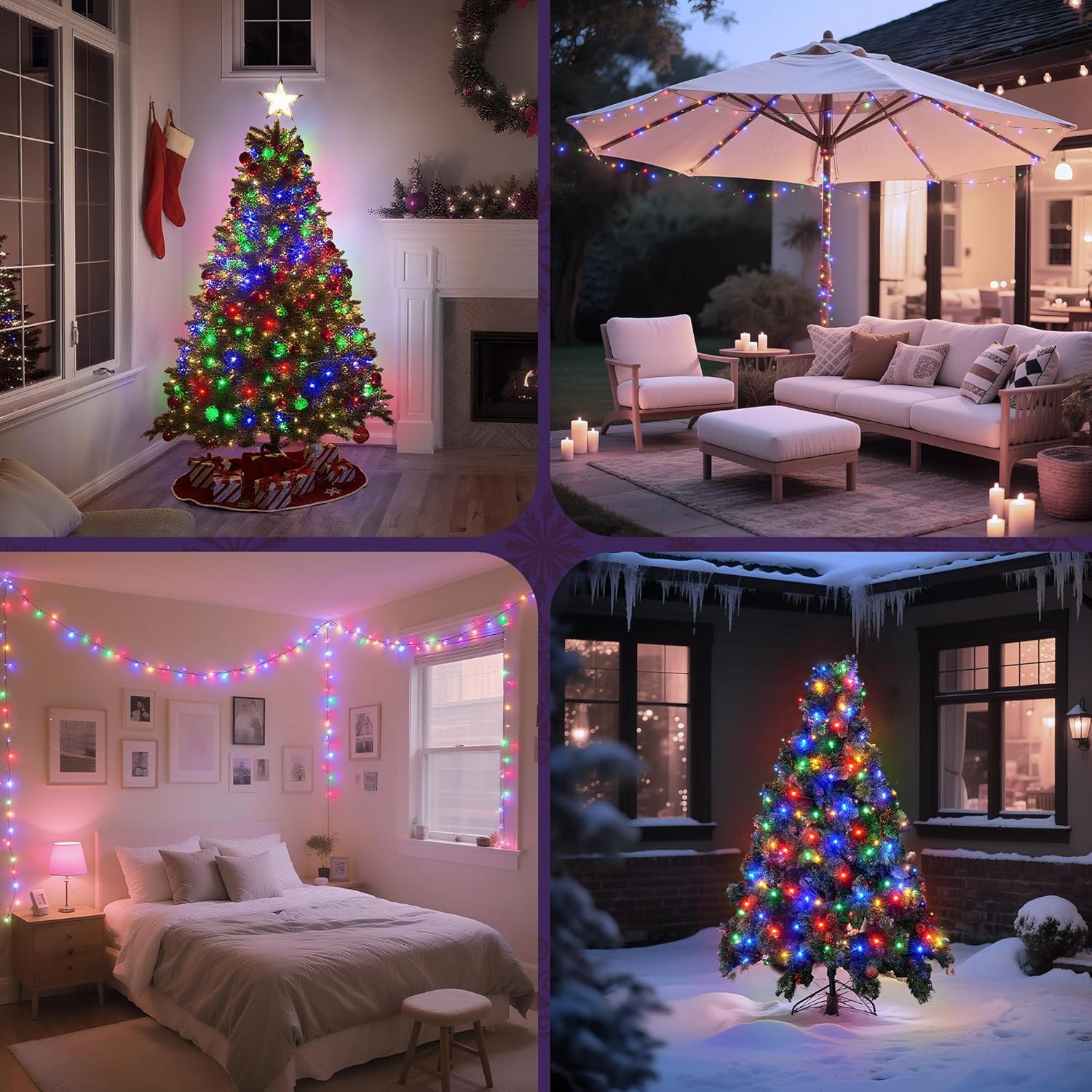 WBao Christmas Lights Indoor Outdoor 300LED 100FT, Color Changing Christmas String Lights with Remote, UL Certified, 11 Modes, Timer, Connectable & Waterproof for Party Decor, Warm White & Multicolor