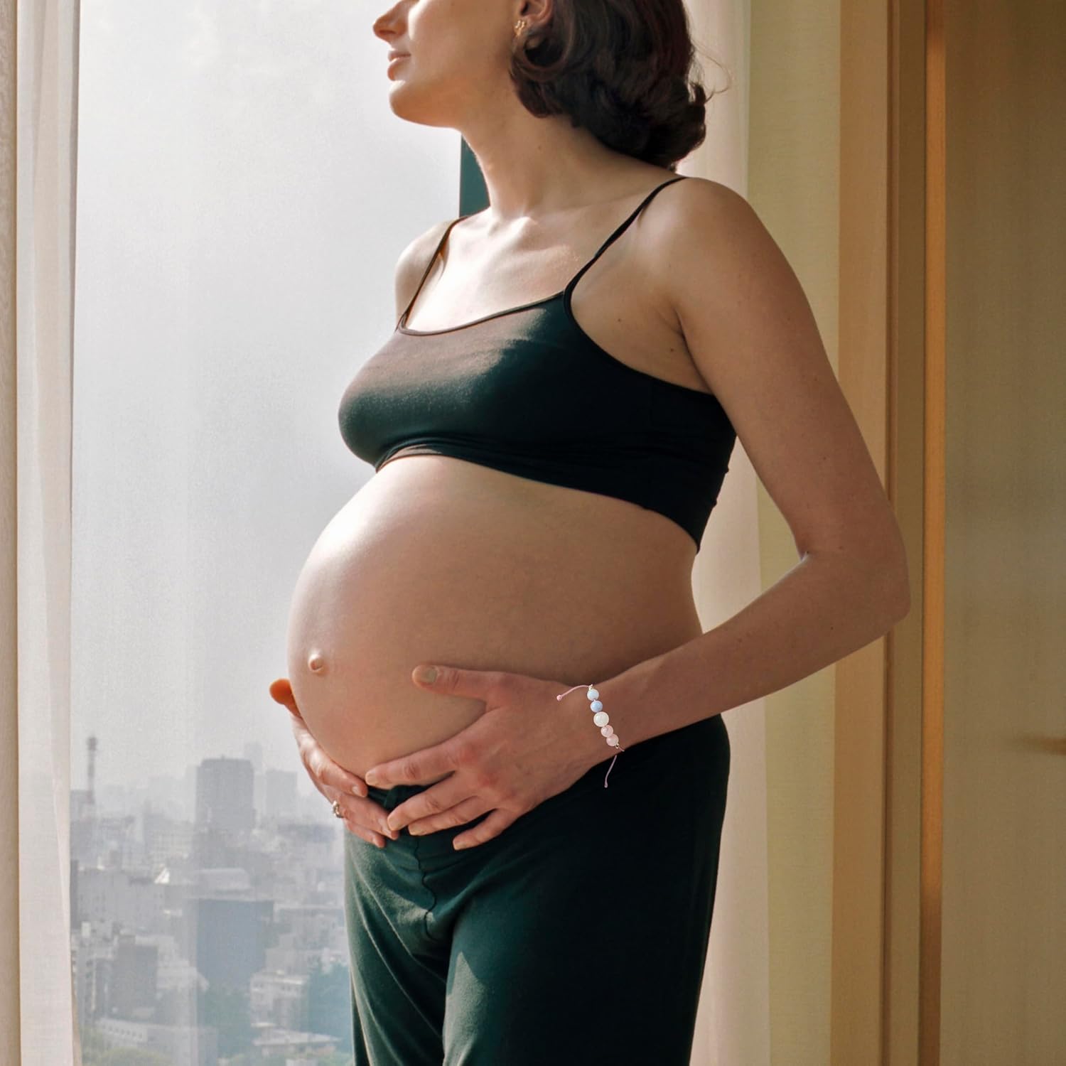 Eioi & Lmnm Pregnancy Must Haves Bracelet, Healthy Pregnancy Gift, Stone Bracelet, Mother to Be Gifts, Spiritual Bracelets for Pregnant Women, Pregnancy Announcement Gift for Expecting New Mom, Mothers Day Bracelets Jewelry - Image 4