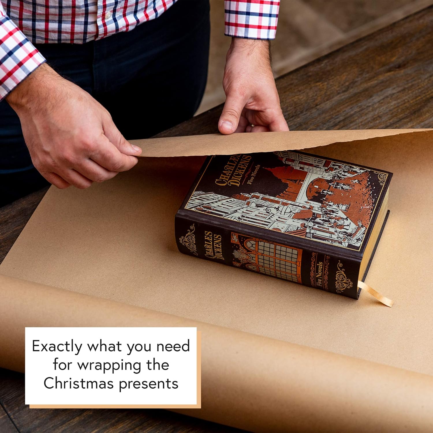 Kraft Paper Roll 24'' X 1800'' (150ft) Brown Mega Roll - Made in Usa 100% Natural Recycled Material - Perfect for Packing, Wrapping, Craft, Postal, Shipping, Dunnage and Parcel