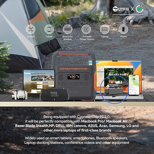 Miniatura 3 de KFD Cargador de coche USB C de 100 W, adaptador de CC de 12 V-24 V para MacBook Pro M2 16 15 14Air M2, Hp, Dell, Surface Pro9 Surface Laptop 5,