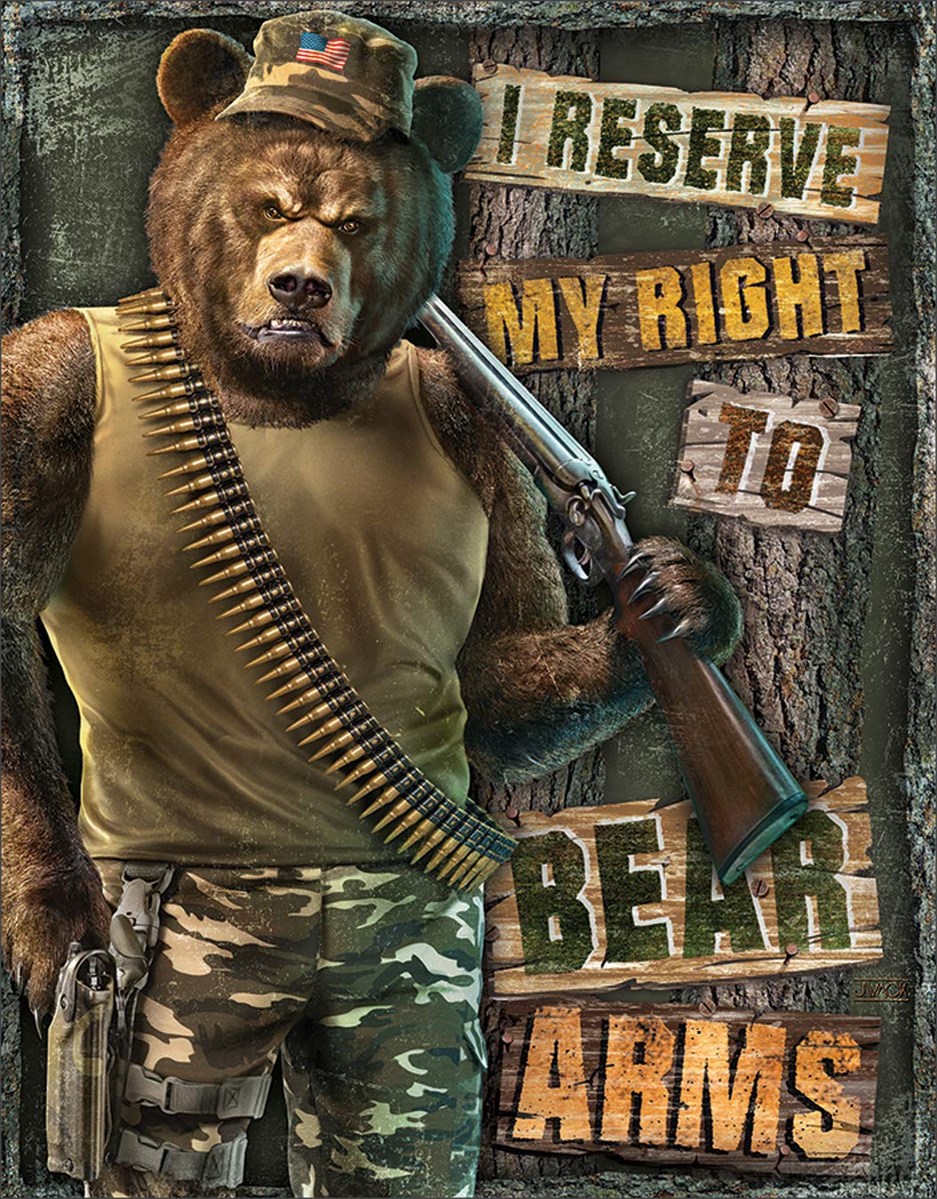 Desperate Enterprises Metal to Right Bear Arms