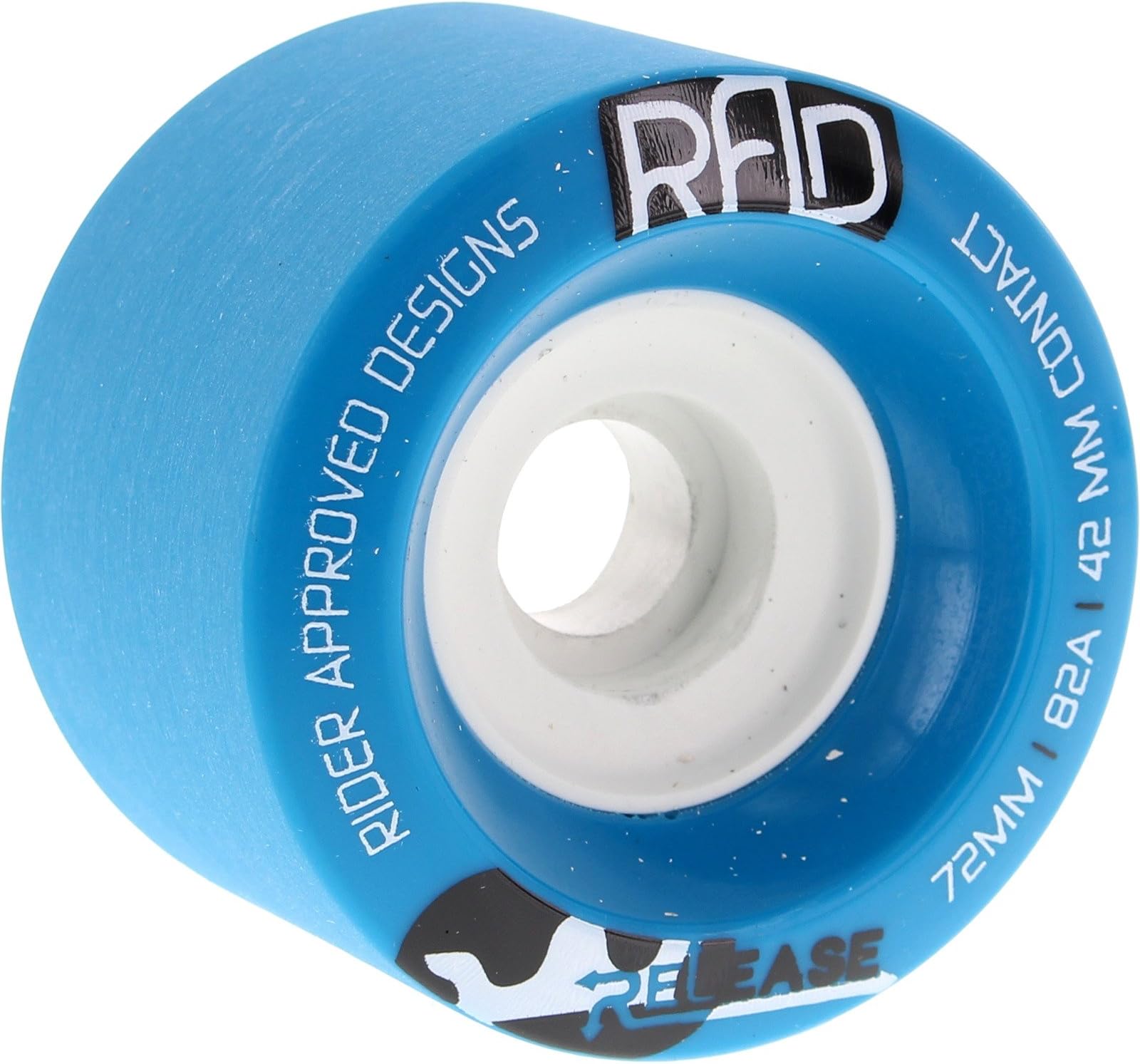 RAD Wheels Release Blue / White Skateboard Wheels - 72mm 82a (Set of 4)