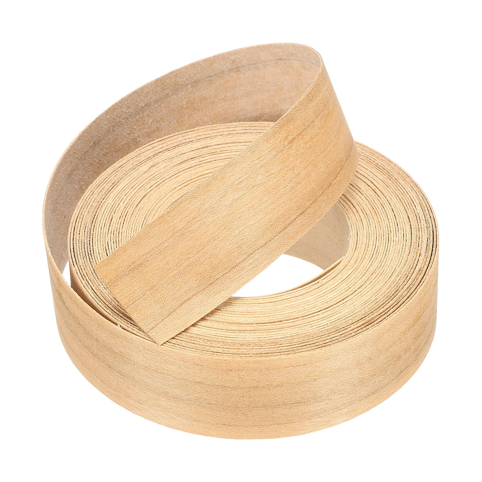 sourcing map 7.62m x 25mm Wood Edge Banding, Pre-Glued Iron on Edging Strip, Plywood Wood Grain Repair Tape for Cabinet Repair, Furniture Restoration, Handicraft DIY, Maple