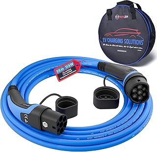 TEUTSCHTECH, Typ 2 Ladekabel – 7.5m 11 kW 16 A 3-phasig Mode 3 – EV Ladekabel für Wallbox & Ladestation – Elektroauto & Plug-in Hybrid – mit integrierter Temperaturüberwachung für erhöhten Brandschutz