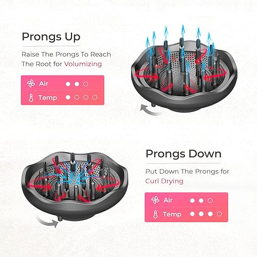 Miniatura 5 de TYMO Secador de pelo AIRHYPE Lite + difusor ajustable