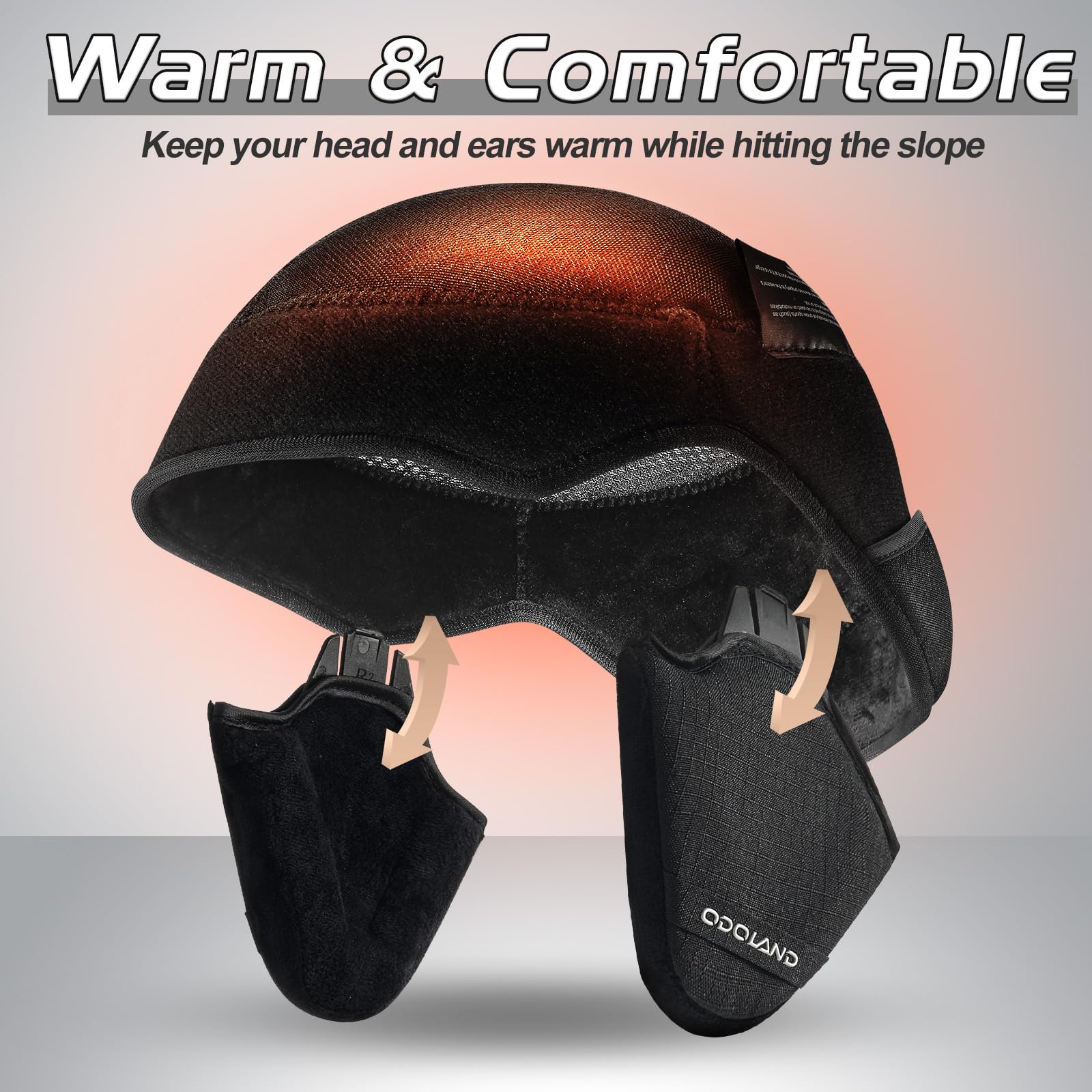 Odoland Kit casco da sci con occhiali da sci, casco da snowboard per uomini donne adolescenti bambini, casco da sci regolabile e occhiali da sci UV400