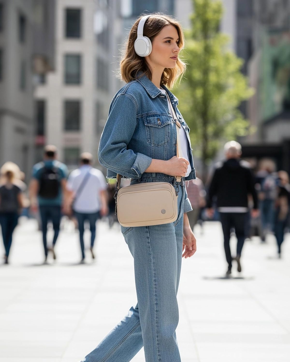 Small Crossbody Bag for Women, Triple Zipper Purse with Card Slots, Lightweight Shoulder Bag for Travel - Image 2