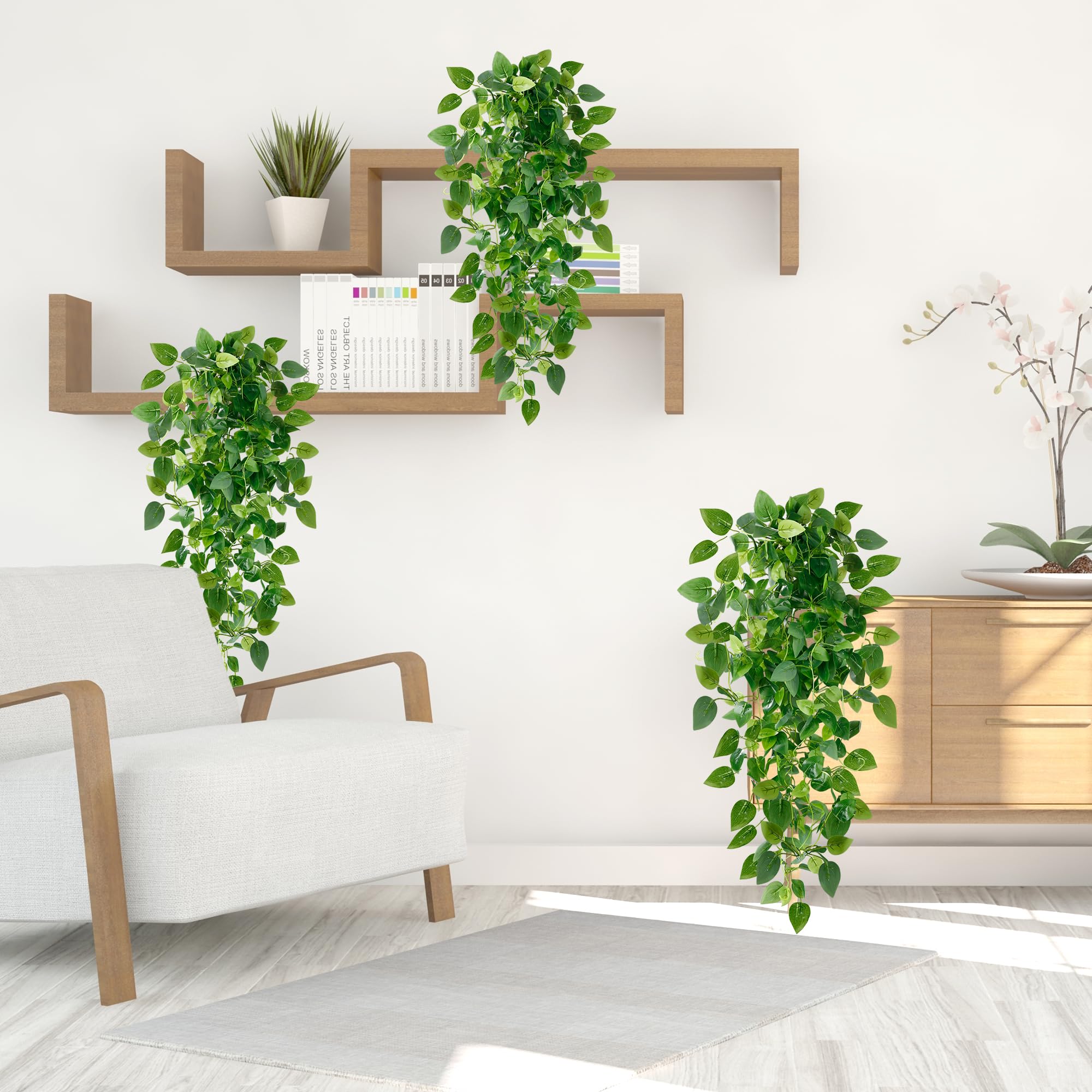 Decorazione da appendere con foglie di edera finte verdi da 12 pezzi