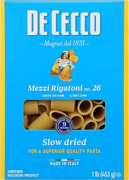 De Cecco Pasta Mezzi Rigatoni, 16 OZ