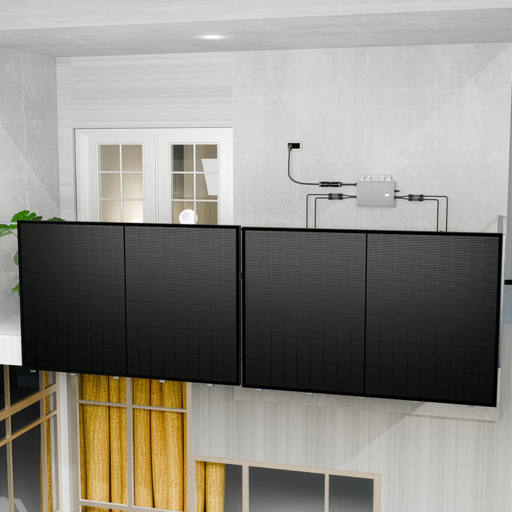 Balkonkraftwerk 800W Komplett-Set | 2x 460W Longi Modul + TSUN TSOL-MS800