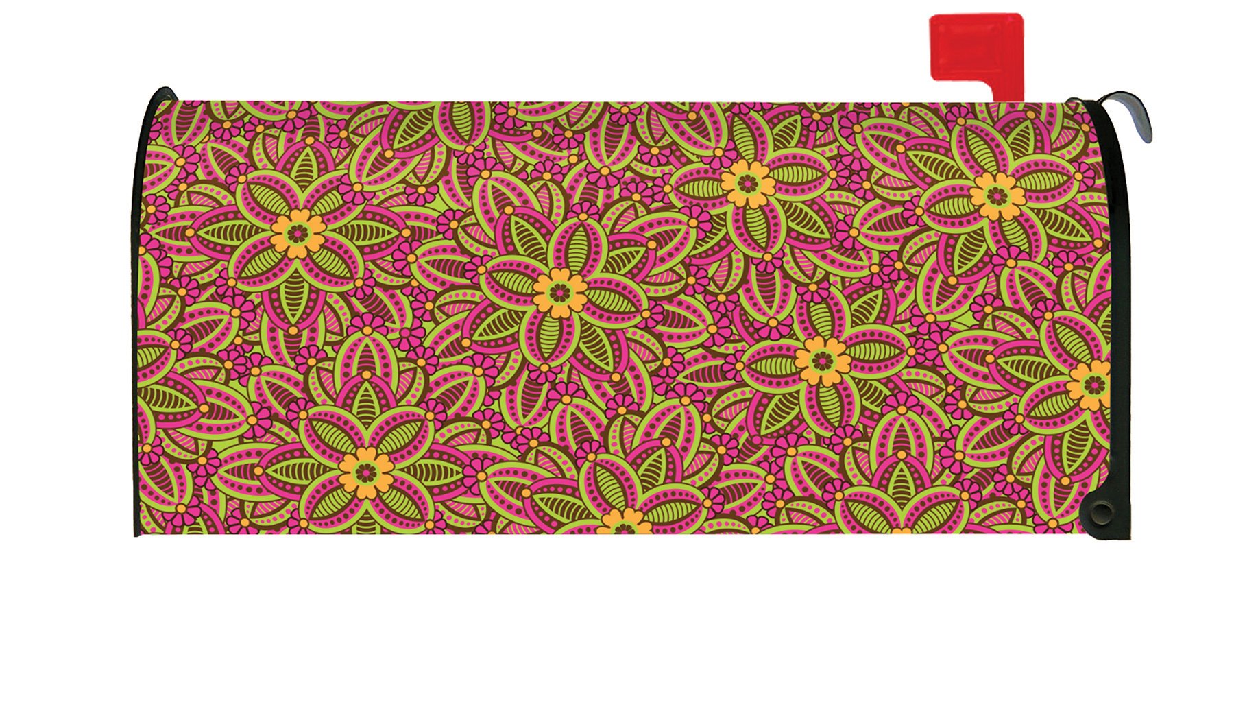 Toland Home GardenFuchsia Colorful Spring Flower Collage Magnetic Mailbox Cover