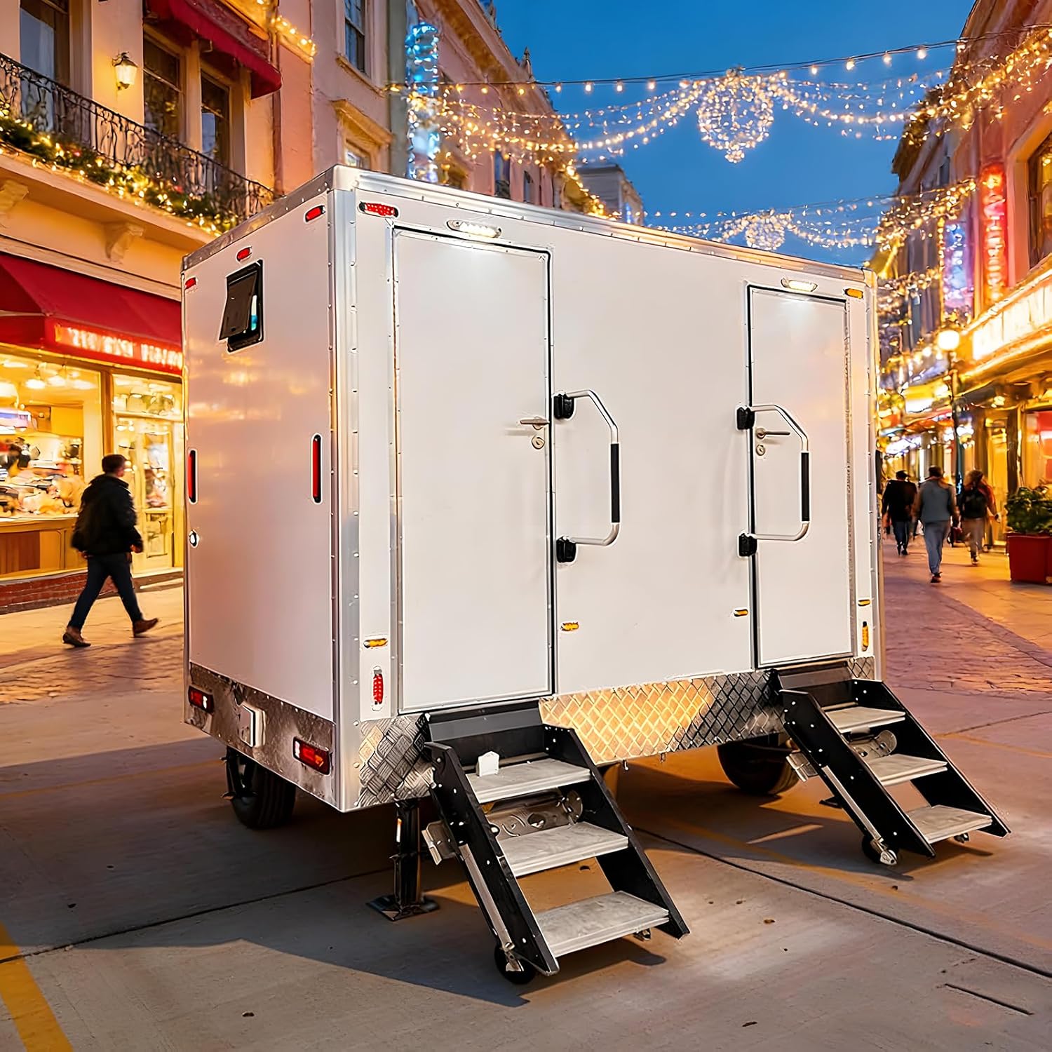Luxury Portable Bathroom Trailer Mobile Restroom With Shower For Outdoor Gatherings Weddings Large Events Comfortable Design Functional Layout Easy Mobility Practical Daily Use