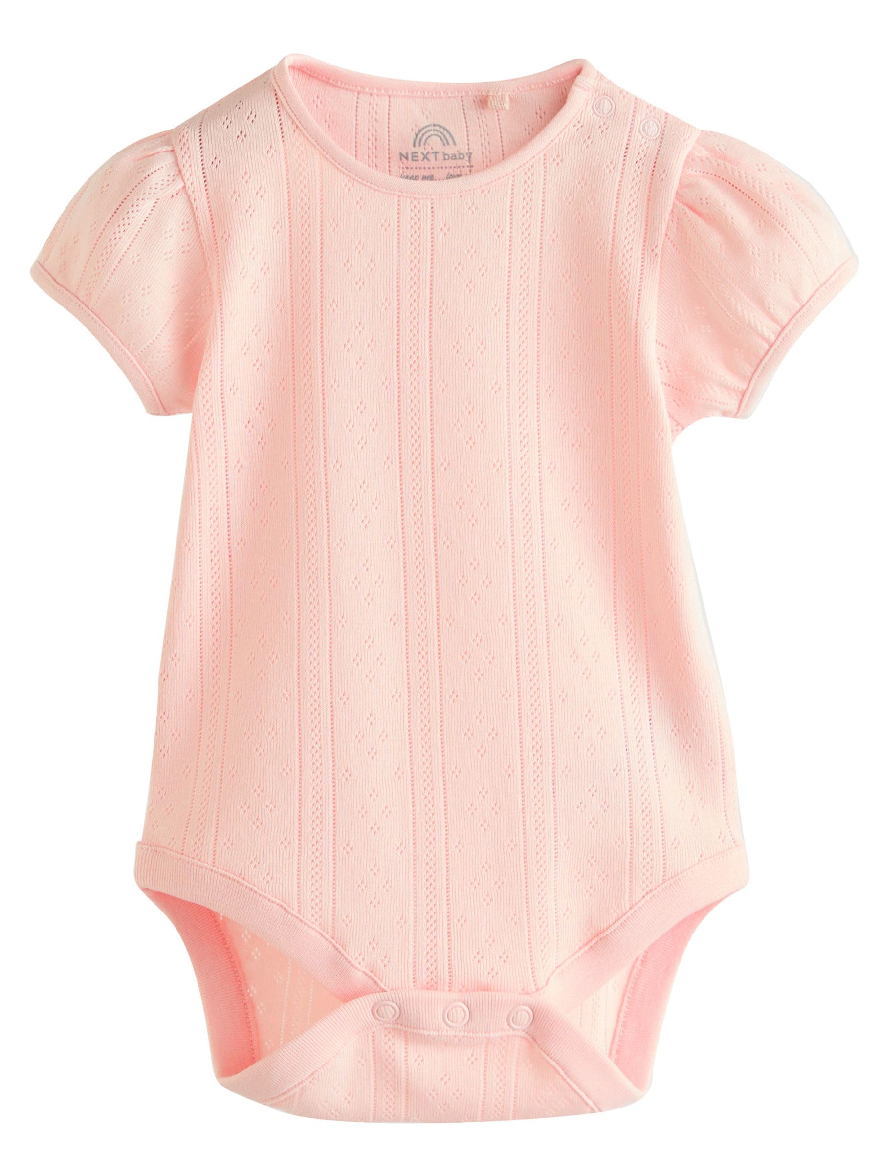 NEXT Unisex Bambino Confezione da 5 body a manica corta traforati per neonati
