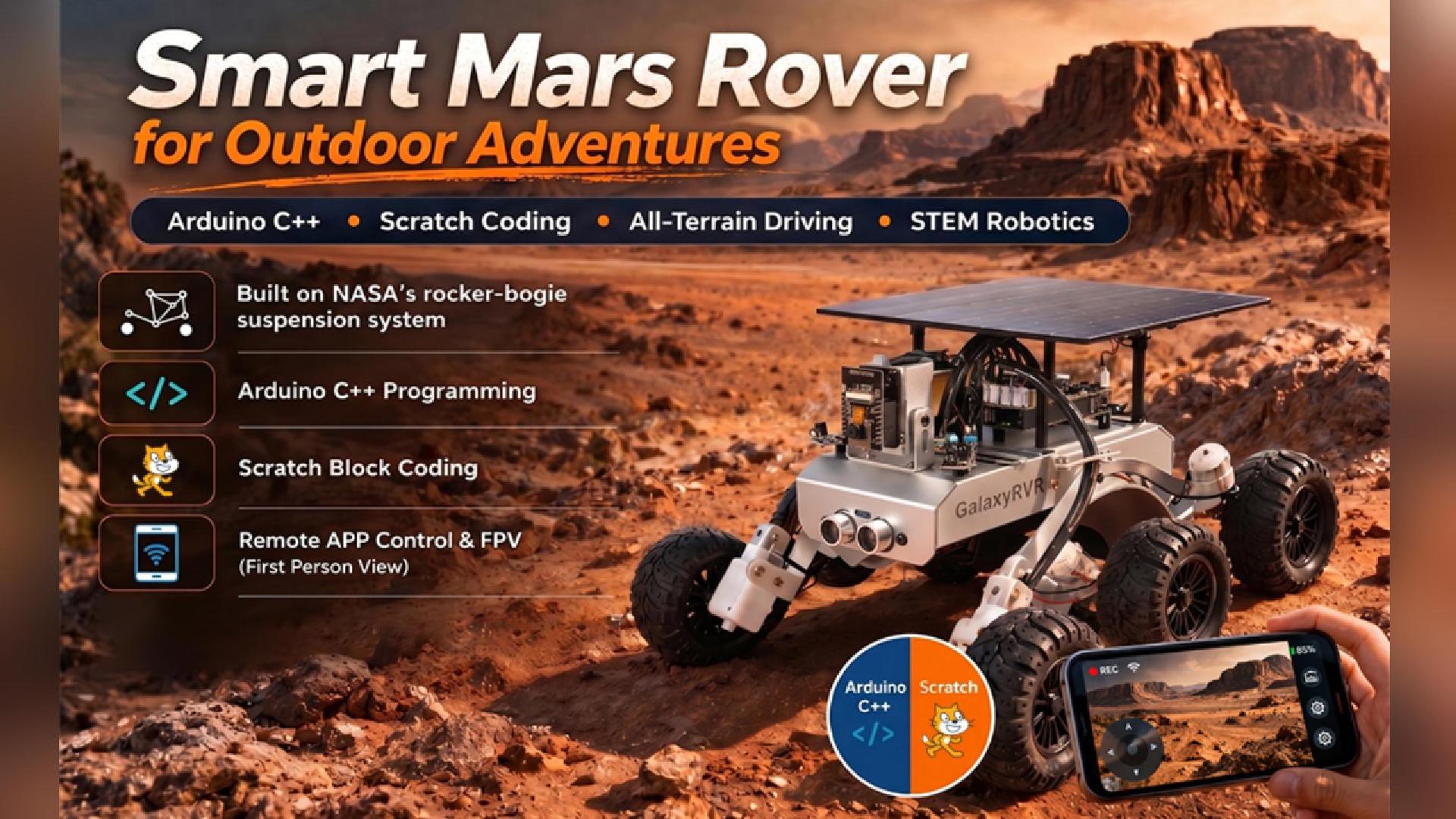Amazon.com: SunFounder GalaxyRVR Mars Rover STEM Kit for Arduino