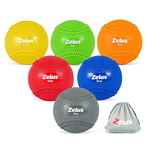 ZELUS Weighted Baseball Set with Seams for Hitting Pitching, Plyometric