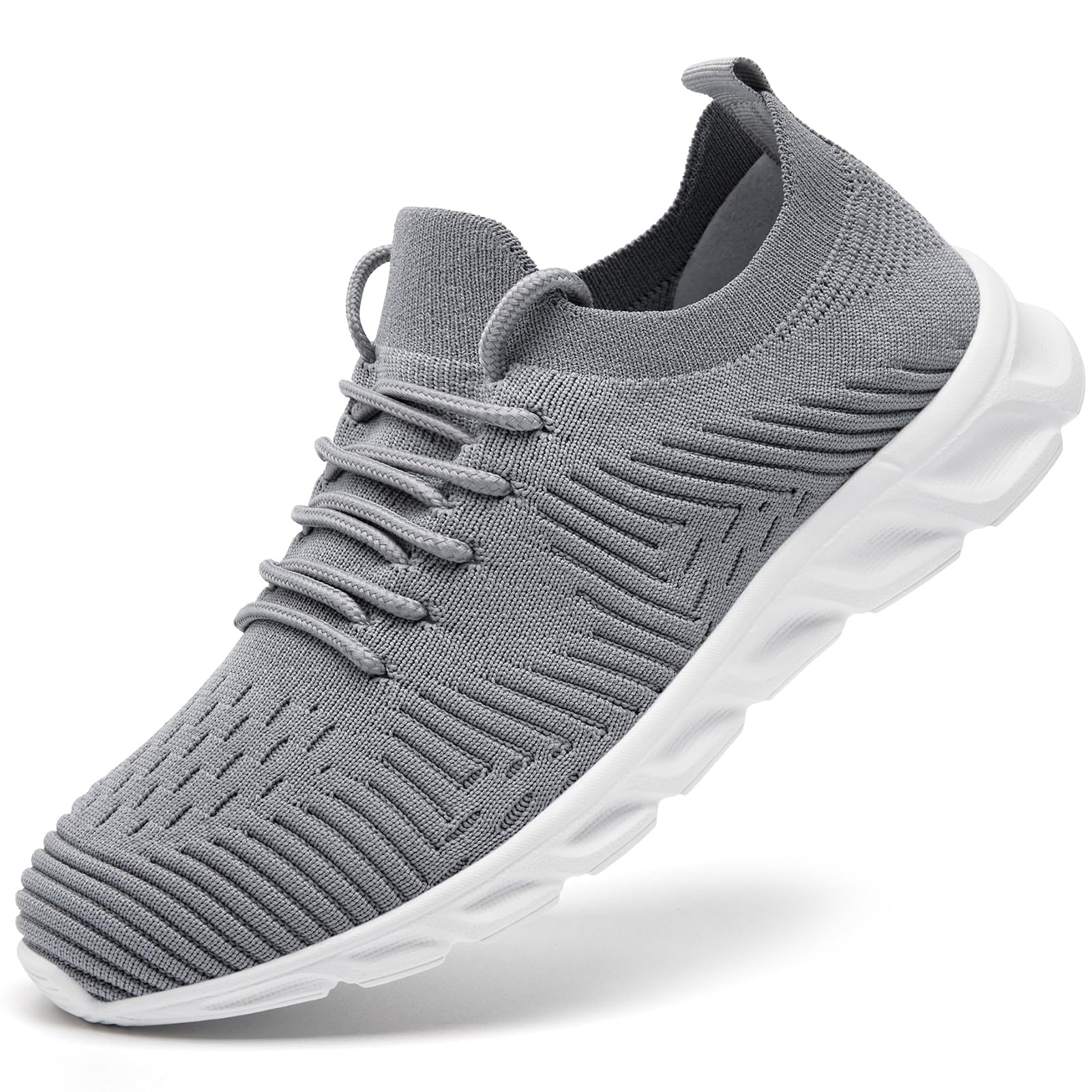 VLHGCG Laufschuhe Herren Damen Slip on Sneakers Freizeitschuhe Jogging Gym Fitness Tennisschuhe rutschfest Atmungsaktiv Walking Turnschuhe Leichte Sportschuhe 36-49