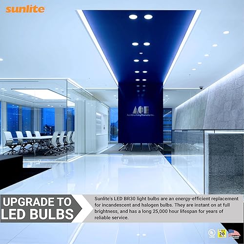 Miniatura 4 de Sunlite Bombilla LED BR30 reflectora, 11 vatios (65 W ), 120 V, 920 lúmenes, 90 CRI, base E26 media, regulable, inundación ancha, certificación UL,