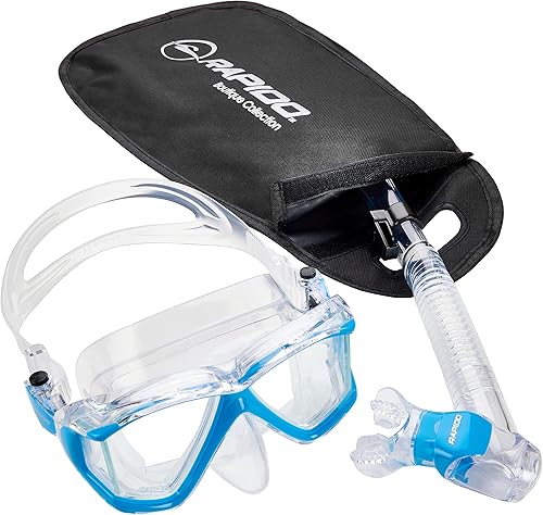 Miniatura 3 de Italian Design Panto-180 Premium Tempered Glass Lens Anti-Fog Panoramic Side-View Snorkel Mask, Superior Dry Snorkel Tube, Superior Snorkeling Gear,