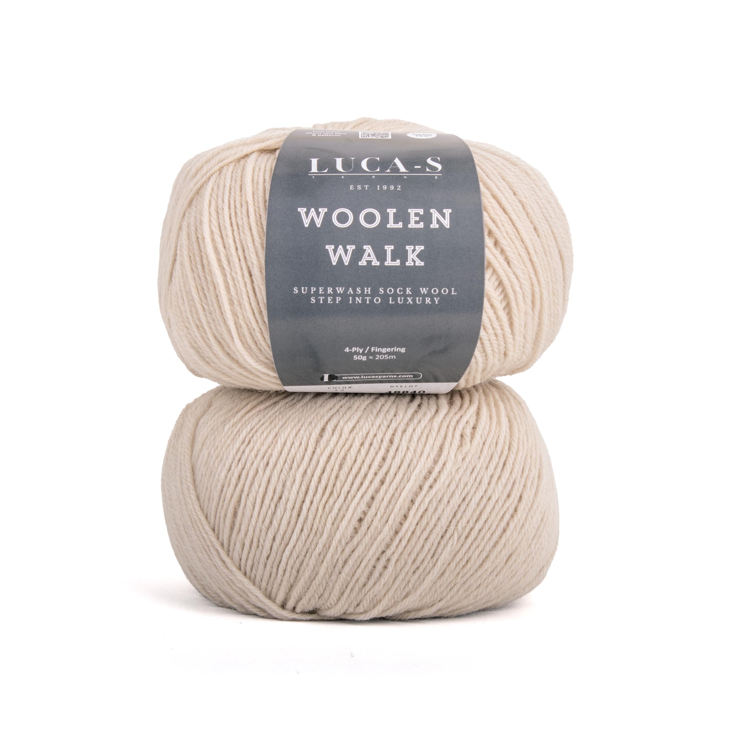 2PCs Superwash Sock Wool for Knitting, 4 Ply Sock Yarn from 75% Pure Wool - 25% Polymide, 50g Sock Hand Knitting Yarn — image 1