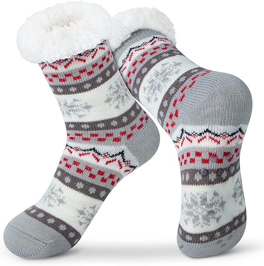 Justay Sowarm Fluffy Socks Women Winter 5 Pairs Soft Warm Thermal Comfortable Flannelette Cat Sock Christmas Stocking For Ladies Girls Gift Box, Multicoloured-01, One Size