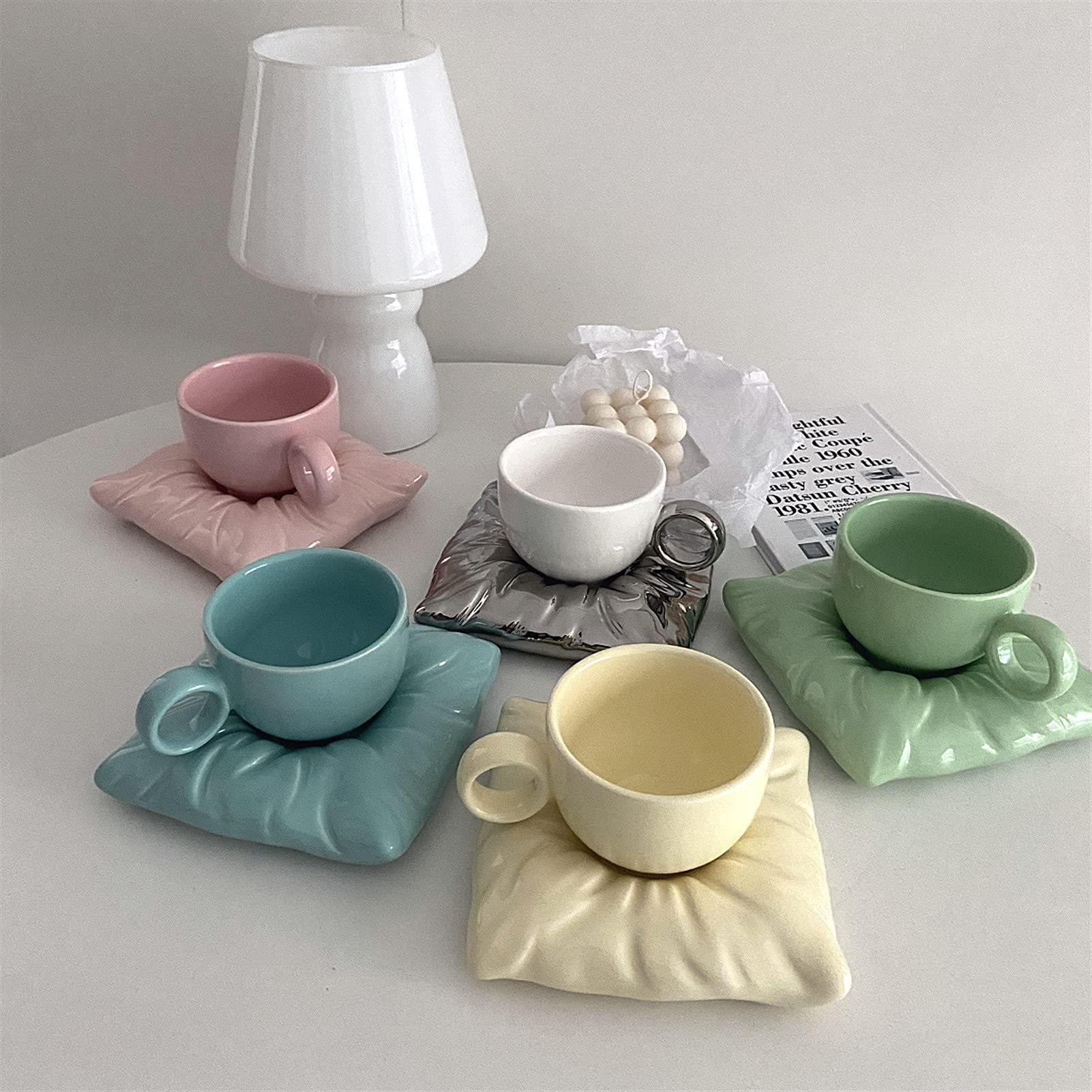 Ceramiczny kubek do kawy Ceramiczne kubki do kawy Ceramiczna poduszka 3D Kubek z poduszką Śliczna kreatywna filiżanka do kawy z mlekiem