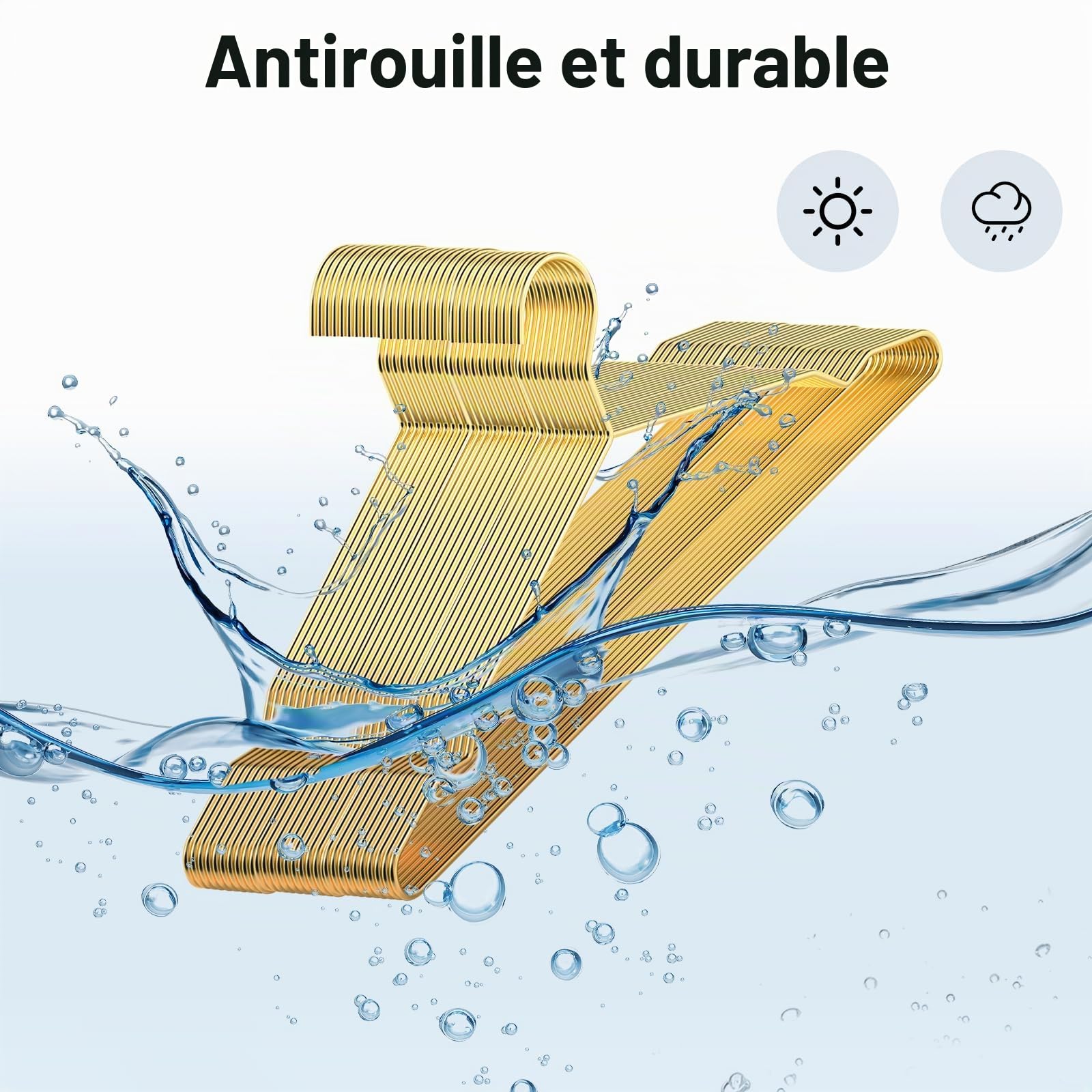 SPECILITE Lot de 30 Cintres Dorés en Métal Robuste, Cintres Metal Dore | Encoches, Manteaux, Chemises, Costumes, Pantalons