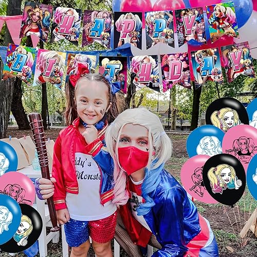 Miniatura 6 de Suministros de fiesta de cumpleaños de Quinn of Harley, incluyendo decoración de pasteles, adornos para cupcakes, pancarta, globos de látex, es muy