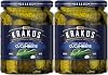 Krakus Pickled Dill Cucumbers 2 Jars - Sweet & Sour Taste - Crispy Gherkins - Delicious Condiment - Ready to Serve - 2 x 490g Glass Jar