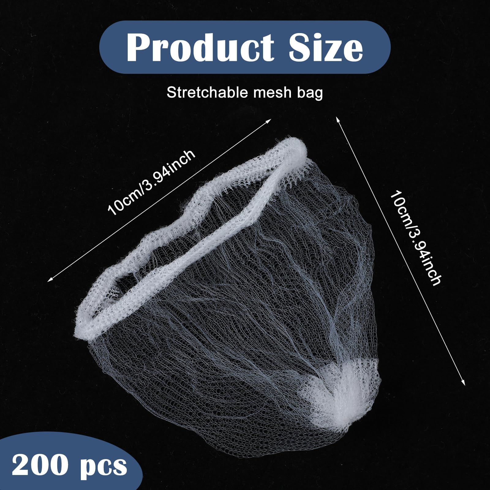 200 PCS Kitchen Sink Strainer Net Disposable Mesh Sink Strainer Bags Kitchen Sinks Filter Net Disposable Drain Nets Anti Clogging Elastic Mesh Trash Bag for Most Sizes - Image 2