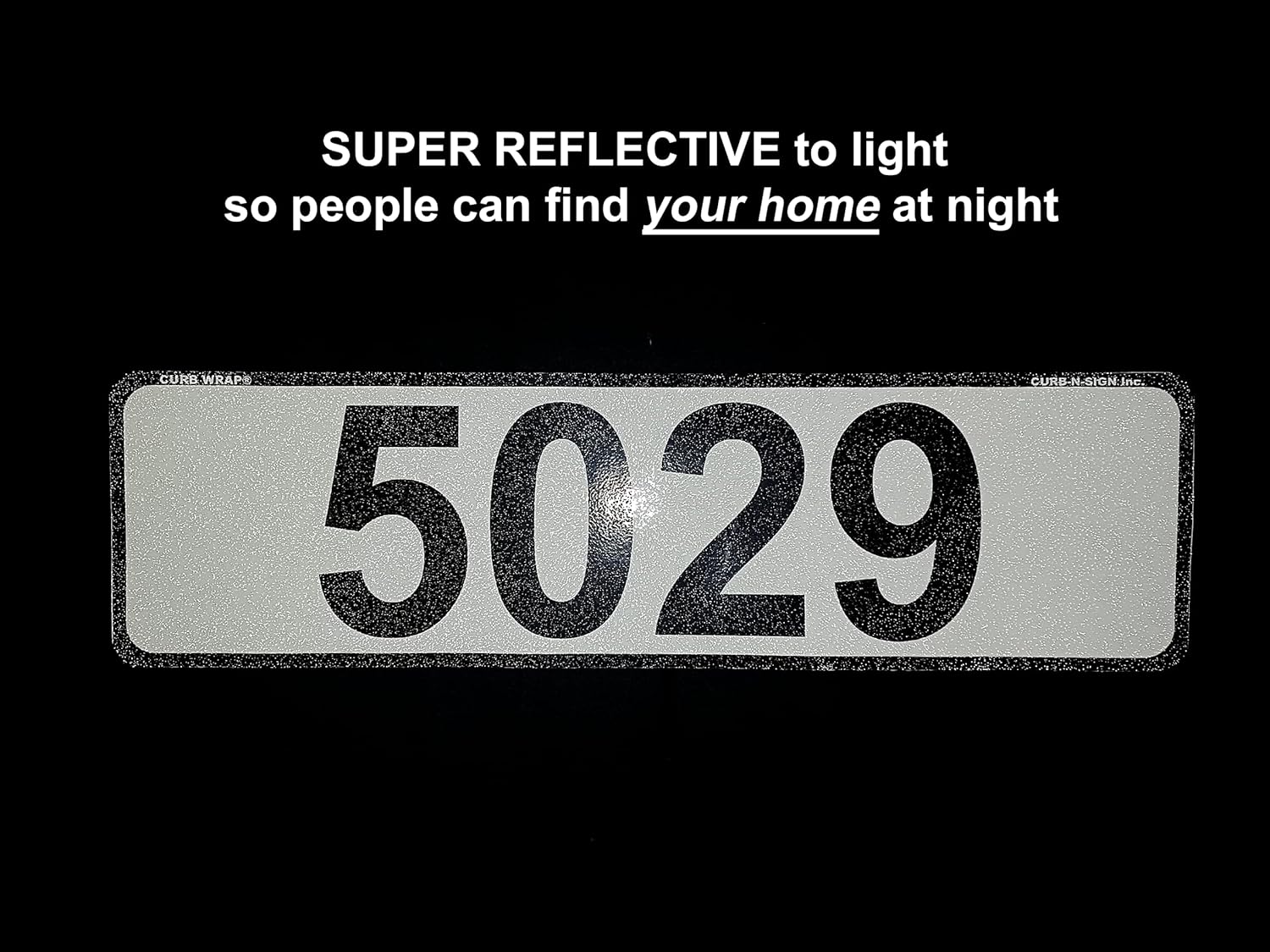 Customized Military Curb Wrap Reflective Personalized Made in USA Curb Address Numbers (Iraqi Freedom)