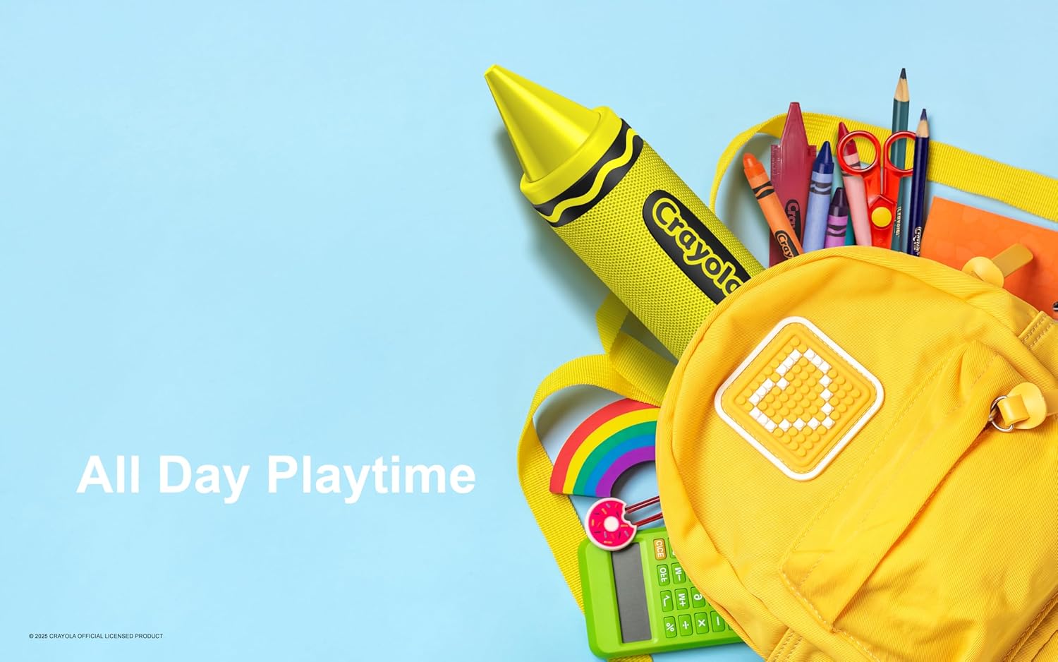 Crayola Kids Crayon Speakers Bluetooth Wireless, Portable Bluetooth Speakers 20W Peak Power HD Sound, Mini Bluetooth Speaker with TWS Pairing BT 5.3, FM Radio Home/Party/Outdoor/Travel
